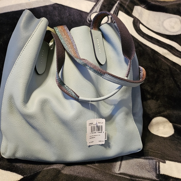 Coach Multicolor Logo Leather Tote - Picture 2 of 4